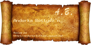 Andorka Bottyán névjegykártya